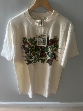 NWT Maze Vintage Floral Graphic Tee Size L